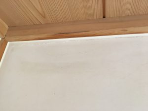 漆喰のカビ処理後